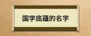 国学底蕴的名字