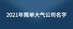 2021年简单大气公司名字