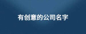有创意的公司名字