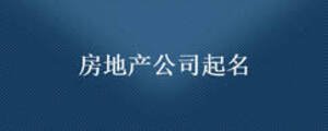 房地产公司起名