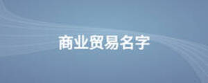 商业贸易名字