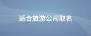 适合旅游公司取名