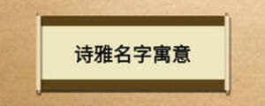 诗雅名字寓意