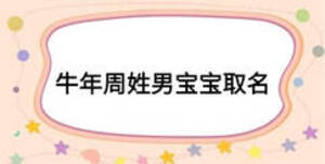 牛年周姓男宝宝取名