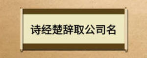诗经楚辞取公司名