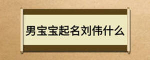 男宝宝起名刘伟什么