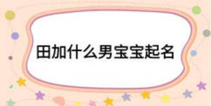 田加什么男宝宝起名
