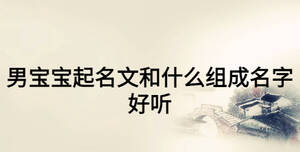 男宝宝起名文和什么组成名字好听