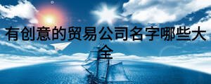 有创意的贸易公司名字哪些大全