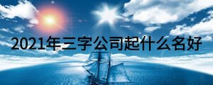 2021年三字公司起什么名好