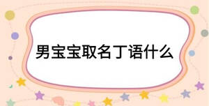 男宝宝取名丁语什么