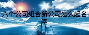 六个公司组合新公司怎么起名字