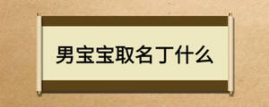 男宝宝取名丁什么