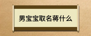 男宝宝取名蒋什么