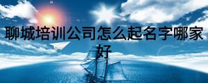 聊城培训公司怎么起名字哪家好