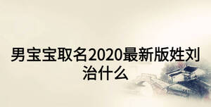 男宝宝取名2020最新版姓刘治什么