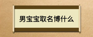 男宝宝取名博什么
