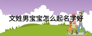 文姓男宝宝怎么起名字好
