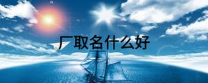 厂取名什么好