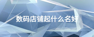数码店铺起什么名好