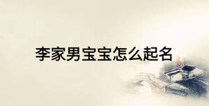 李家男宝宝怎么起名