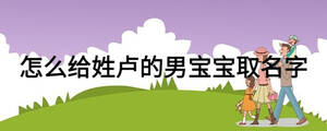 怎么给姓卢的男宝宝取名字