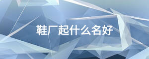 鞋厂起什么名好