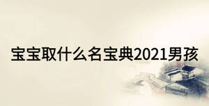 宝宝取什么名宝典2021男孩