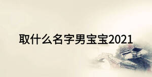 取什么名字男宝宝2021