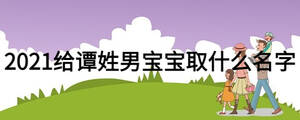 2021给谭姓男宝宝取什么名字