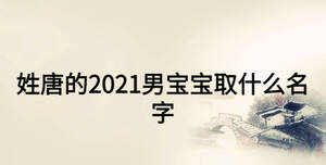 姓唐的2021男宝宝取什么名字