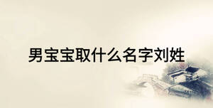 男宝宝取什么名字刘姓