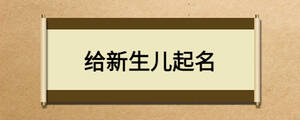 给新生儿起名