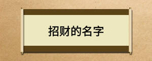 招财的名字