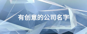 有创意的公司名字