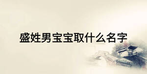 盛姓男宝宝取什么名字