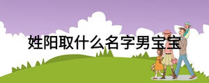 姓阳取什么名字男宝宝