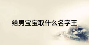 给男宝宝取什么名字王