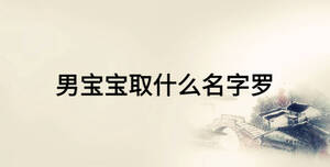 男宝宝取什么名字罗