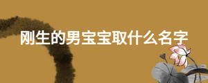 刚生的男宝宝取什么名字