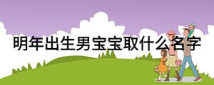 明年出生男宝宝取什么名字