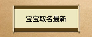 宝宝取名最新