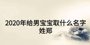 2020年给男宝宝取什么名字姓郑