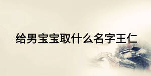 给男宝宝取什么名字王仁