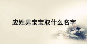 应姓男宝宝取什么名字