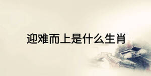 迎难而上是什么生肖
