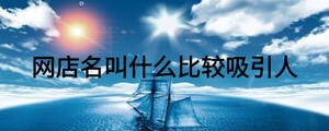 网店名叫什么比较吸引人