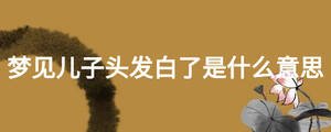 梦见儿子头发白了是什么意思