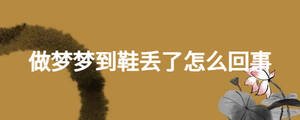 做梦梦到鞋丢了怎么回事