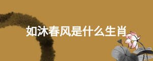 如沐春风是什么生肖